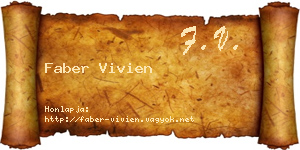 Faber Vivien névjegykártya